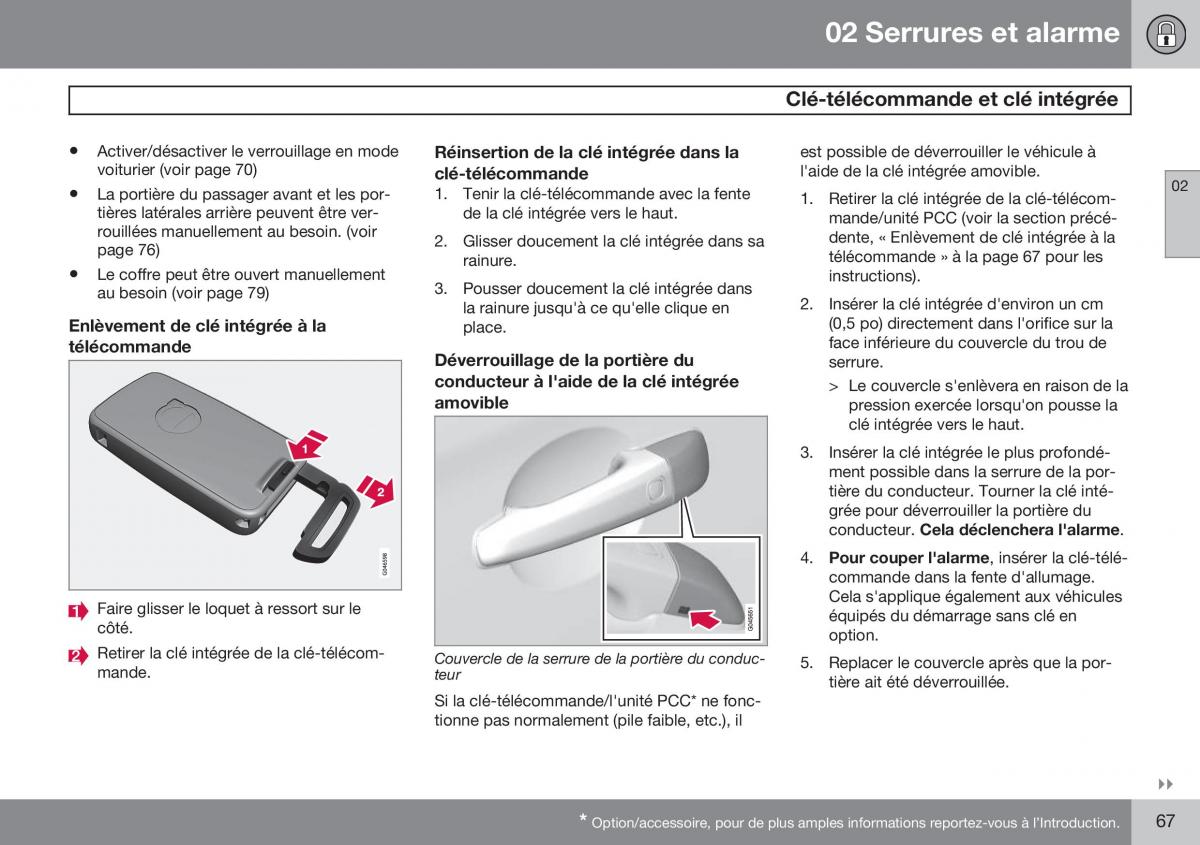 Volvo S60 II 2 manuel du proprietaire / page 69