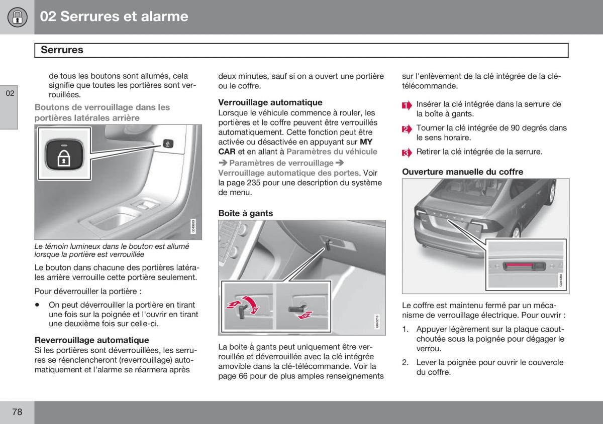 Volvo S60 II 2 manuel du proprietaire / page 80