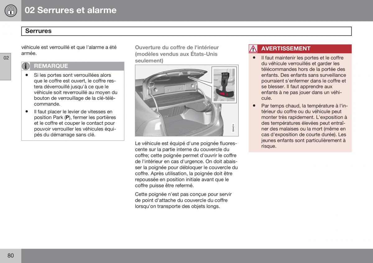 Volvo S60 II 2 manuel du proprietaire / page 82