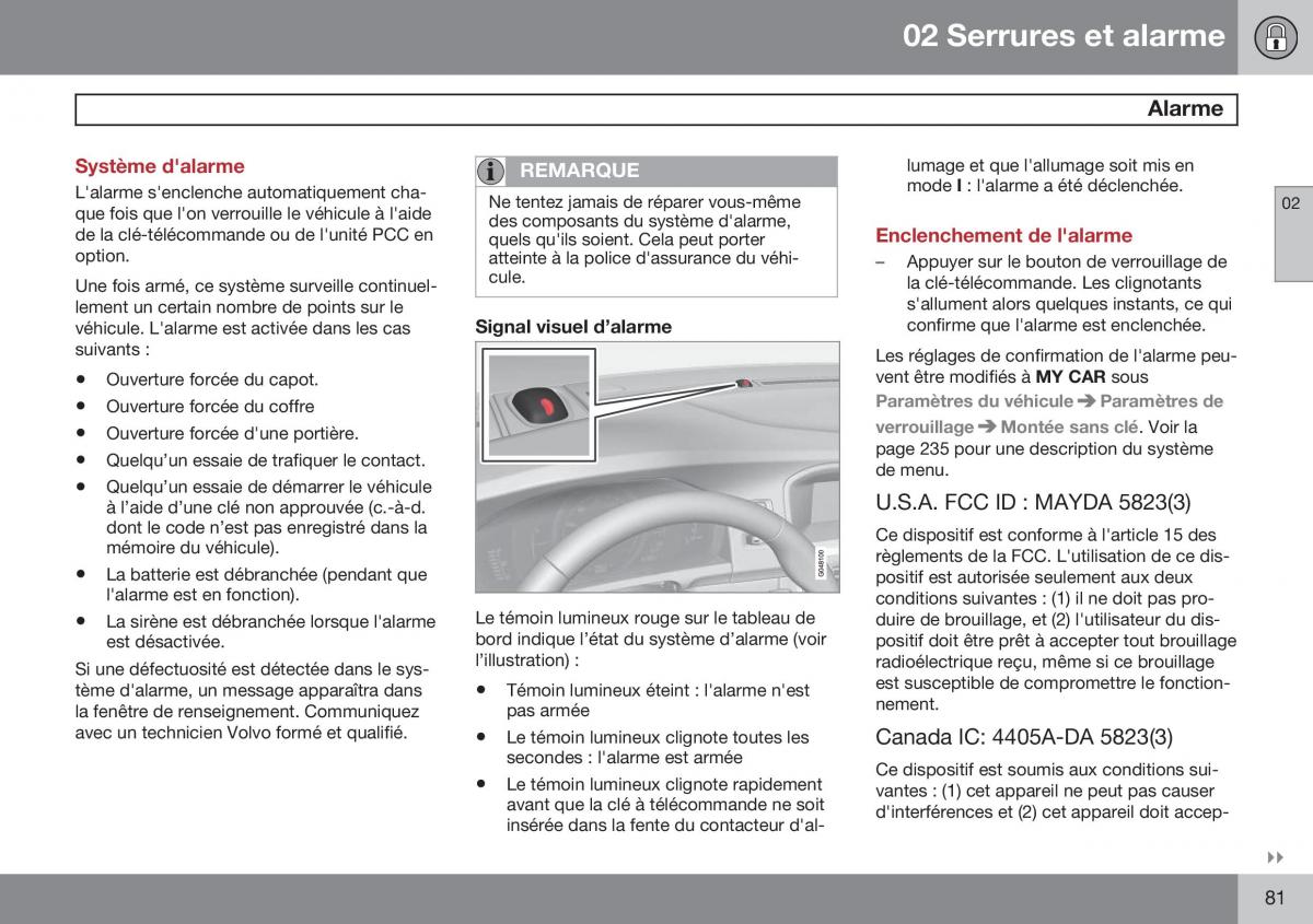 Volvo S60 II 2 manuel du proprietaire / page 83