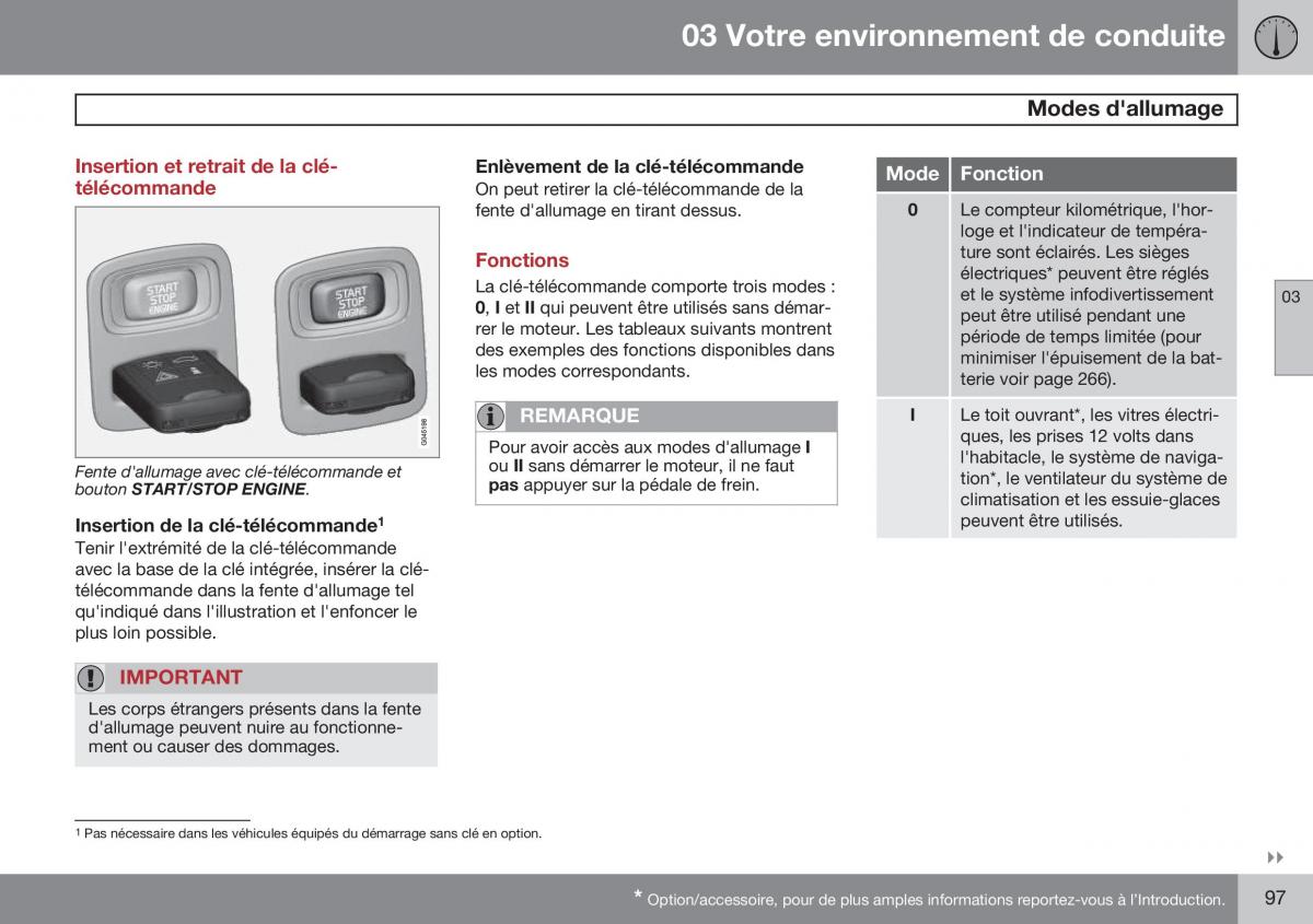 Volvo S60 II 2 manuel du proprietaire / page 99