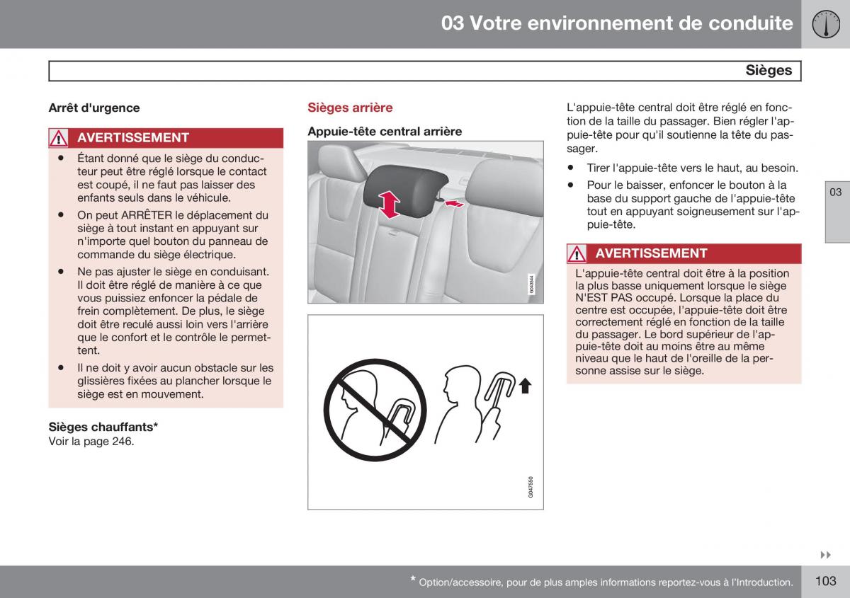 Volvo S60 II 2 manuel du proprietaire / page 105