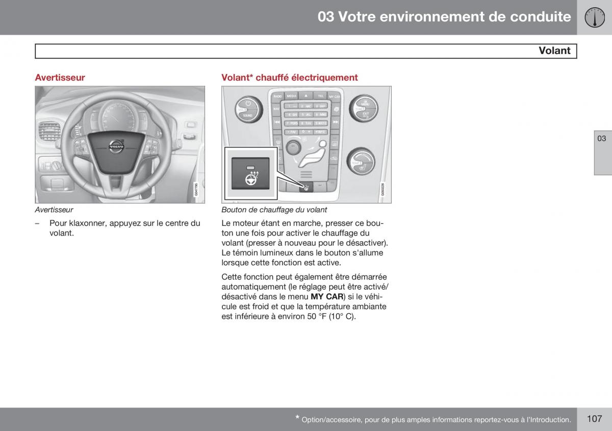 Volvo S60 II 2 manuel du proprietaire / page 109