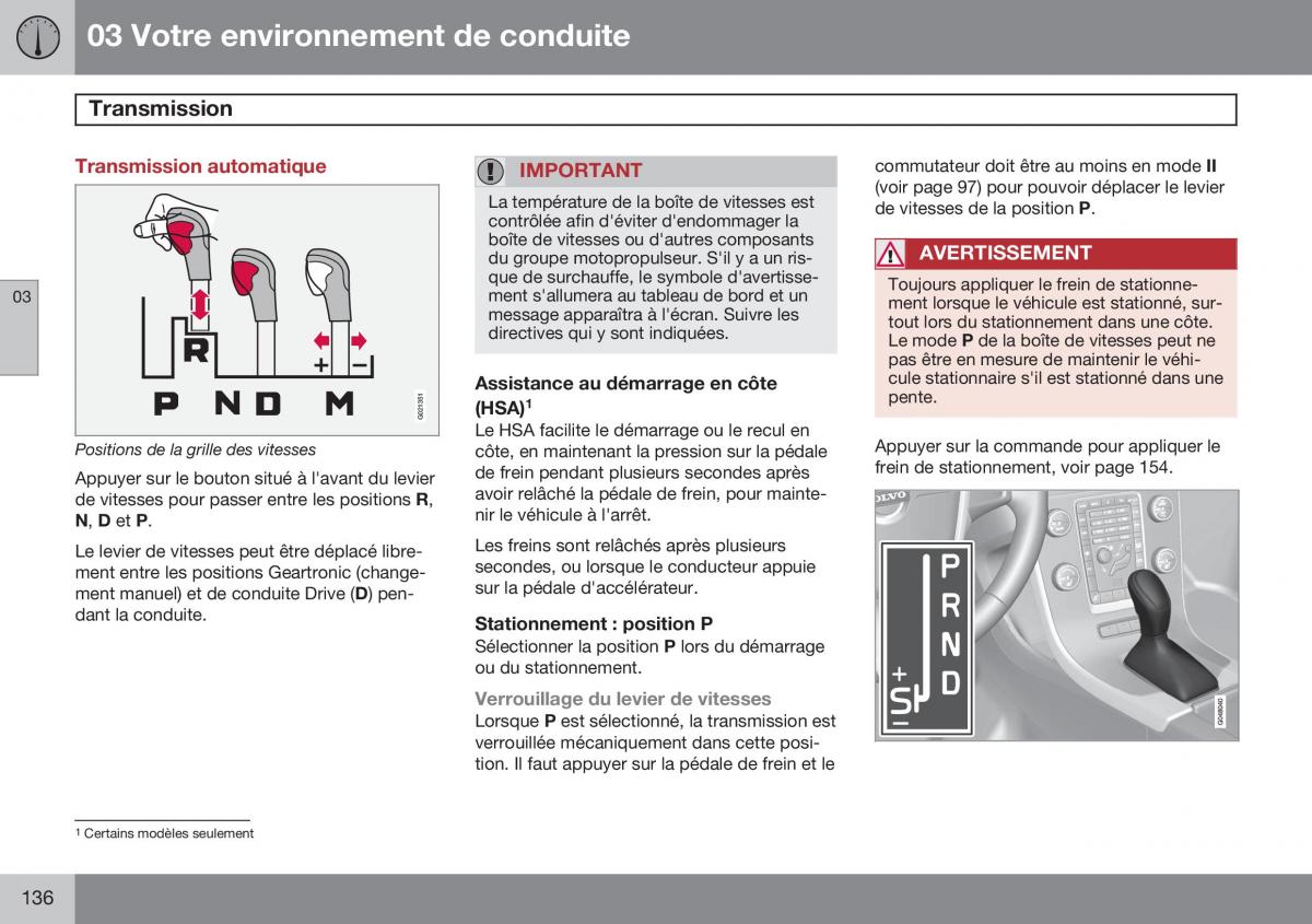 Volvo S60 II 2 manuel du proprietaire / page 138