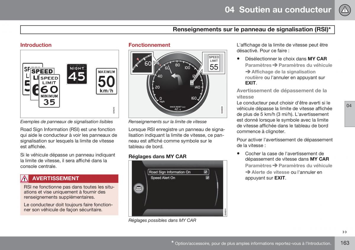 Volvo S60 II 2 manuel du proprietaire / page 165