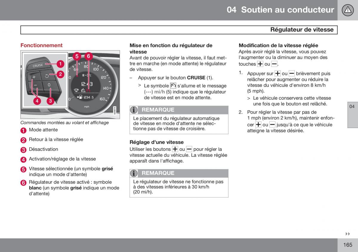 Volvo S60 II 2 manuel du proprietaire / page 167