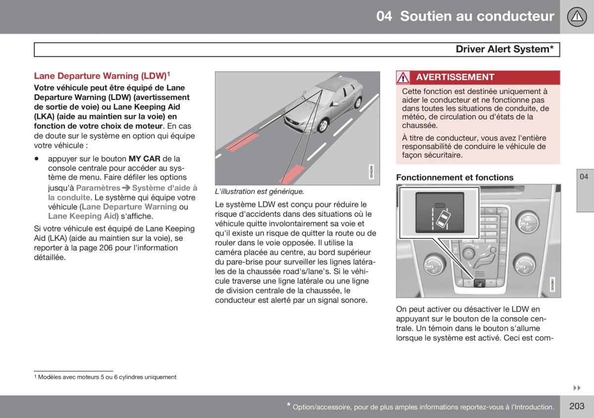 Volvo S60 II 2 manuel du proprietaire / page 205