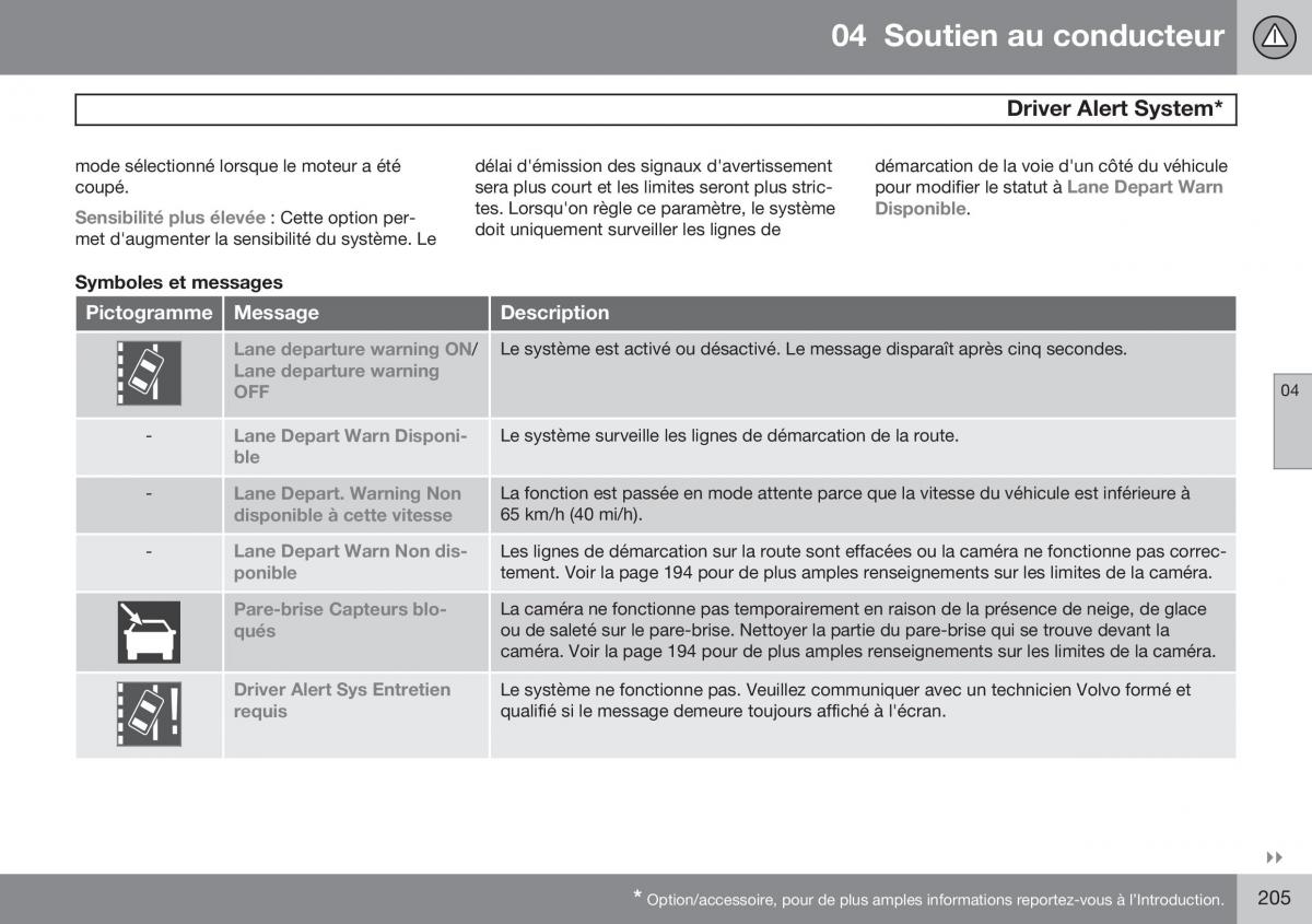 Volvo S60 II 2 manuel du proprietaire / page 207