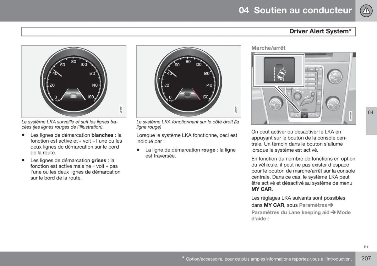 Volvo S60 II 2 manuel du proprietaire / page 209