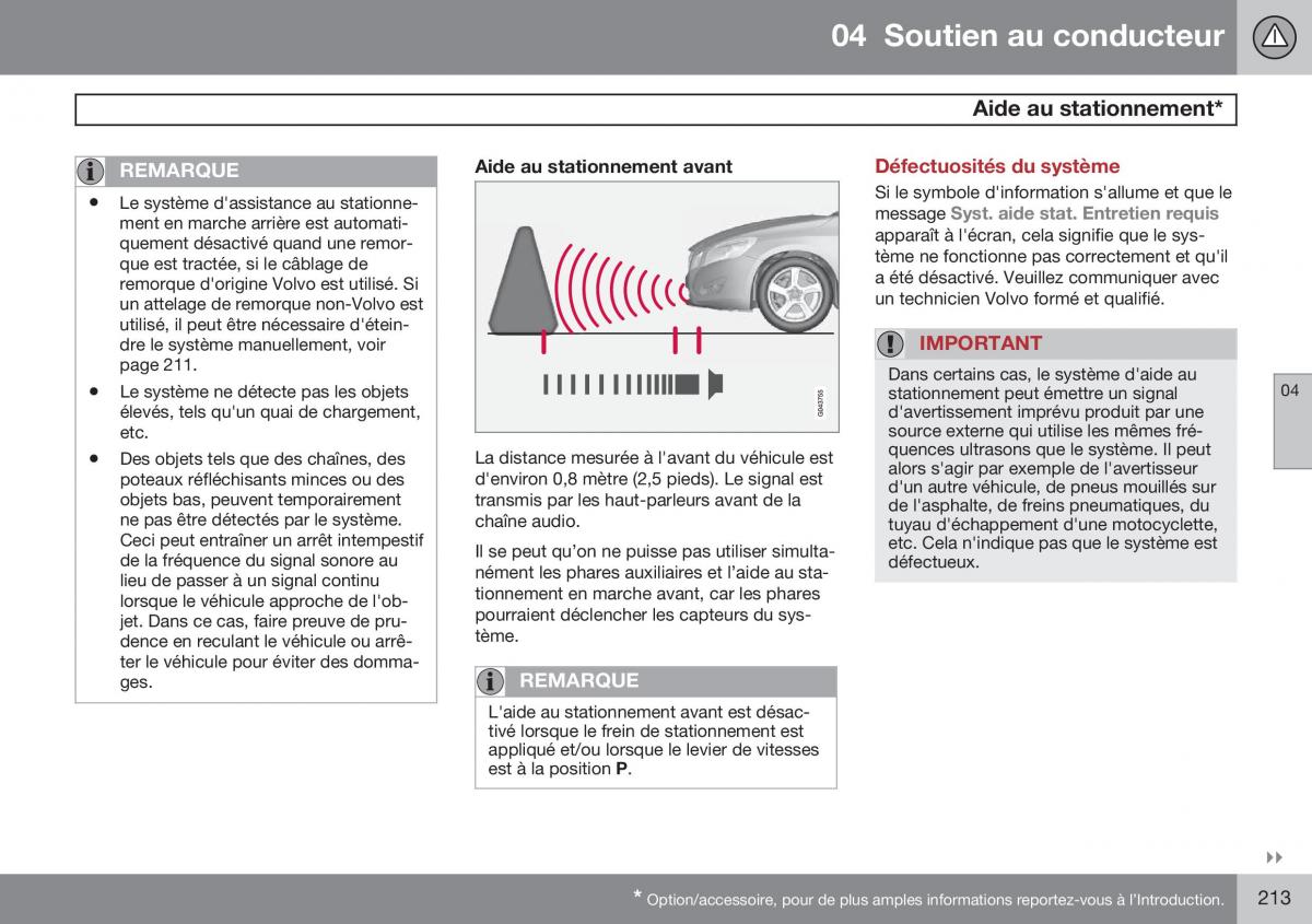 Volvo S60 II 2 manuel du proprietaire / page 215