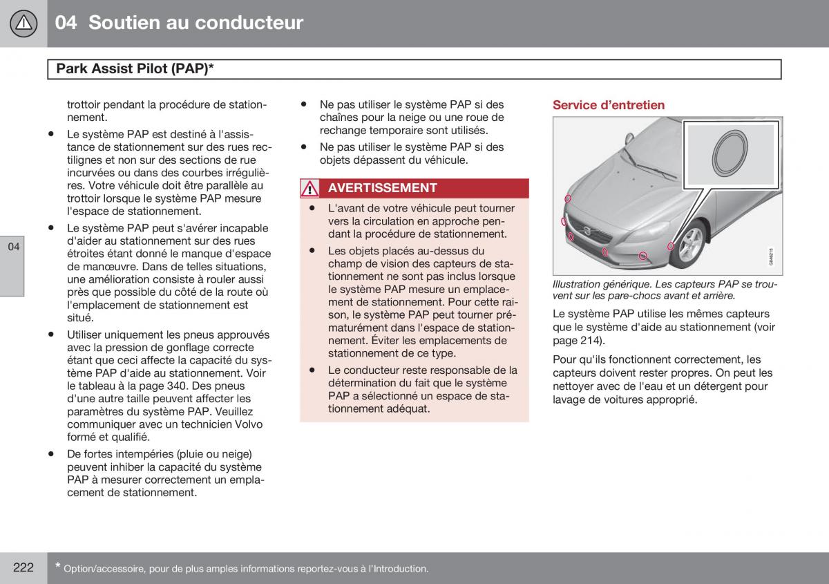 Volvo S60 II 2 manuel du proprietaire / page 224