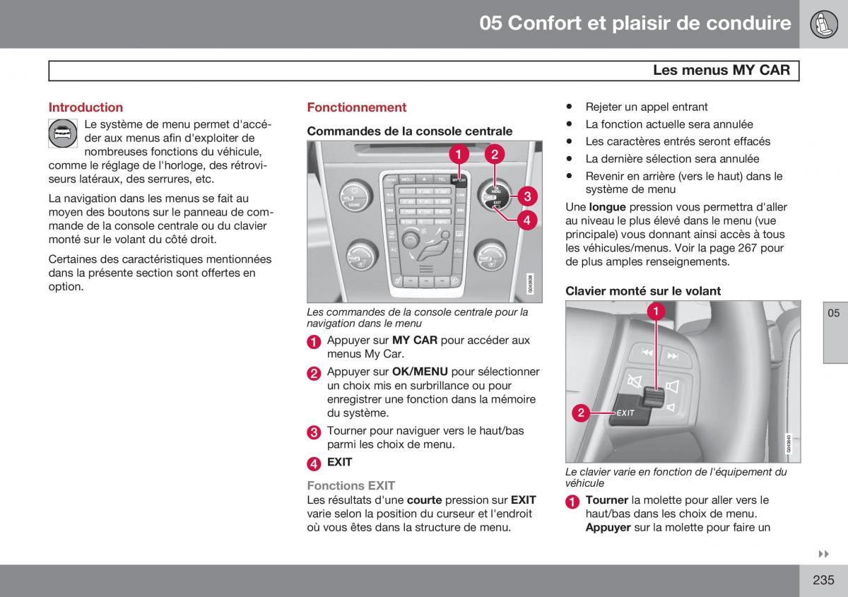 Volvo S60 II 2 manuel du proprietaire / page 237