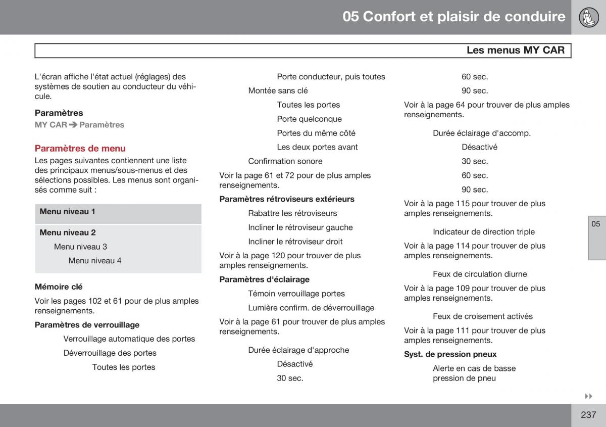 Volvo S60 II 2 manuel du proprietaire / page 239