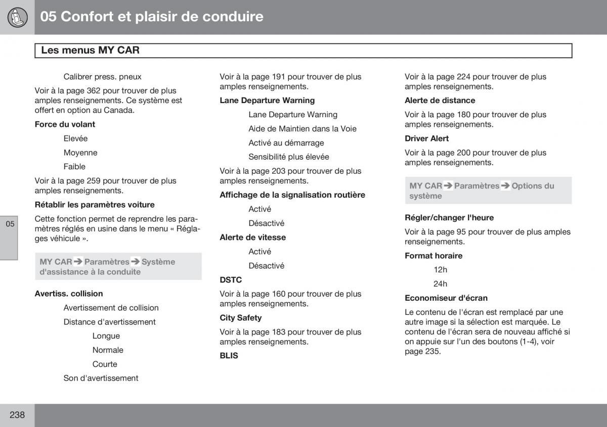 Volvo S60 II 2 manuel du proprietaire / page 240