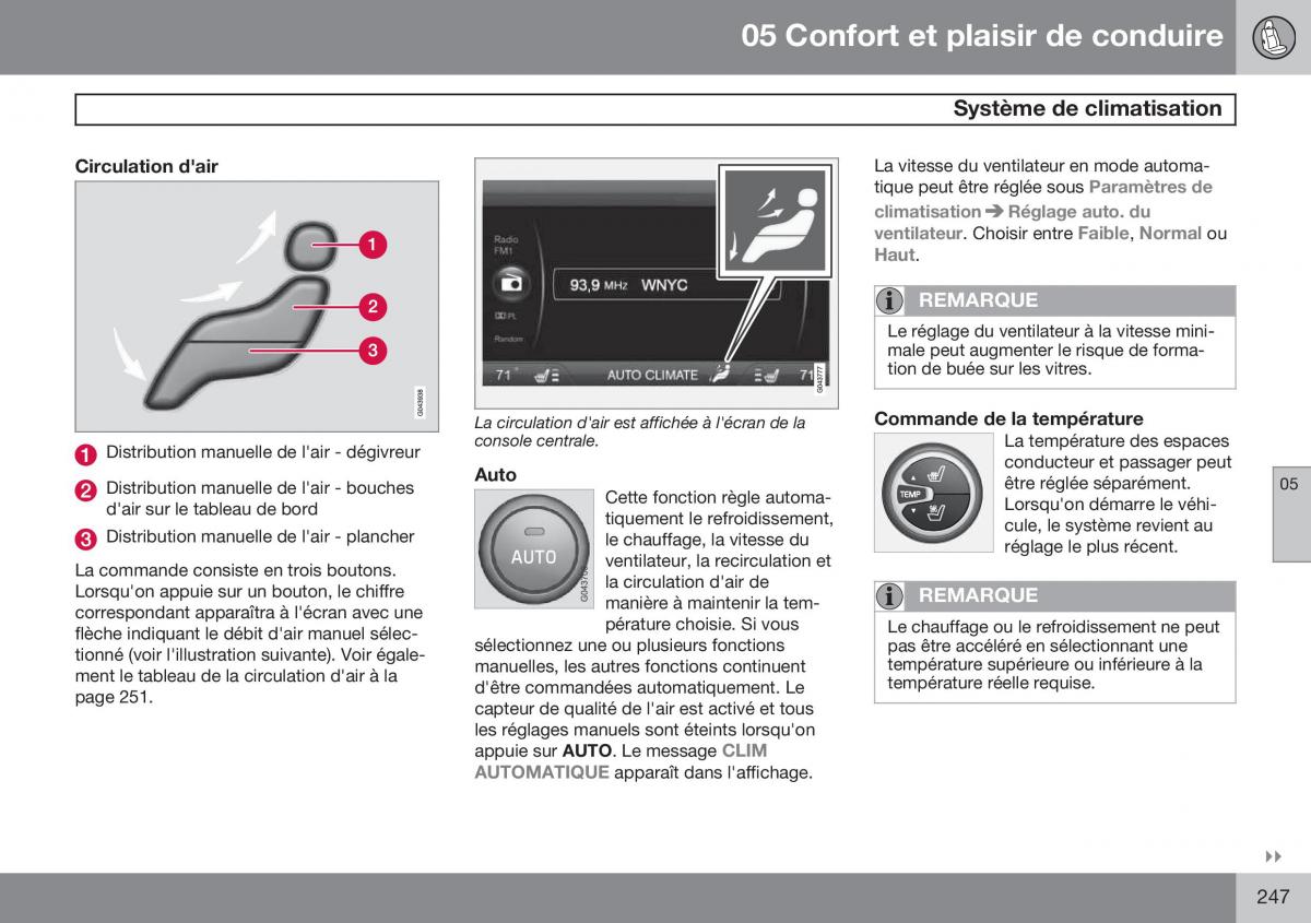 Volvo S60 II 2 manuel du proprietaire / page 249