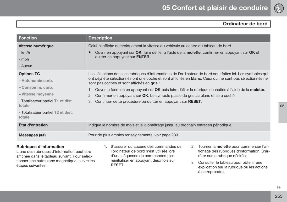 Volvo S60 II 2 manuel du proprietaire / page 255