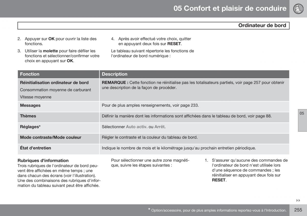 Volvo S60 II 2 manuel du proprietaire / page 257