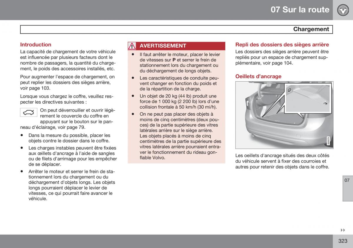 Volvo S60 II 2 manuel du proprietaire / page 325