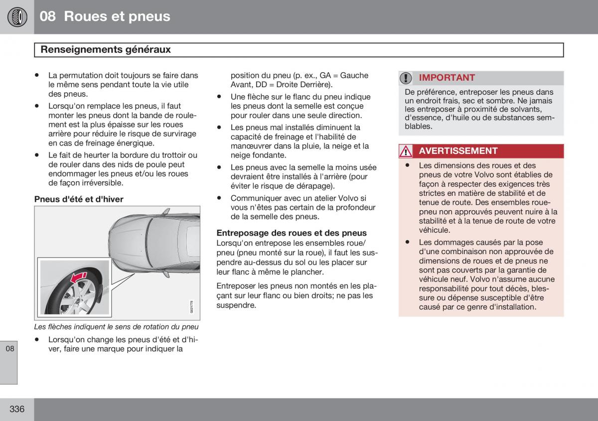 Volvo S60 II 2 manuel du proprietaire / page 338