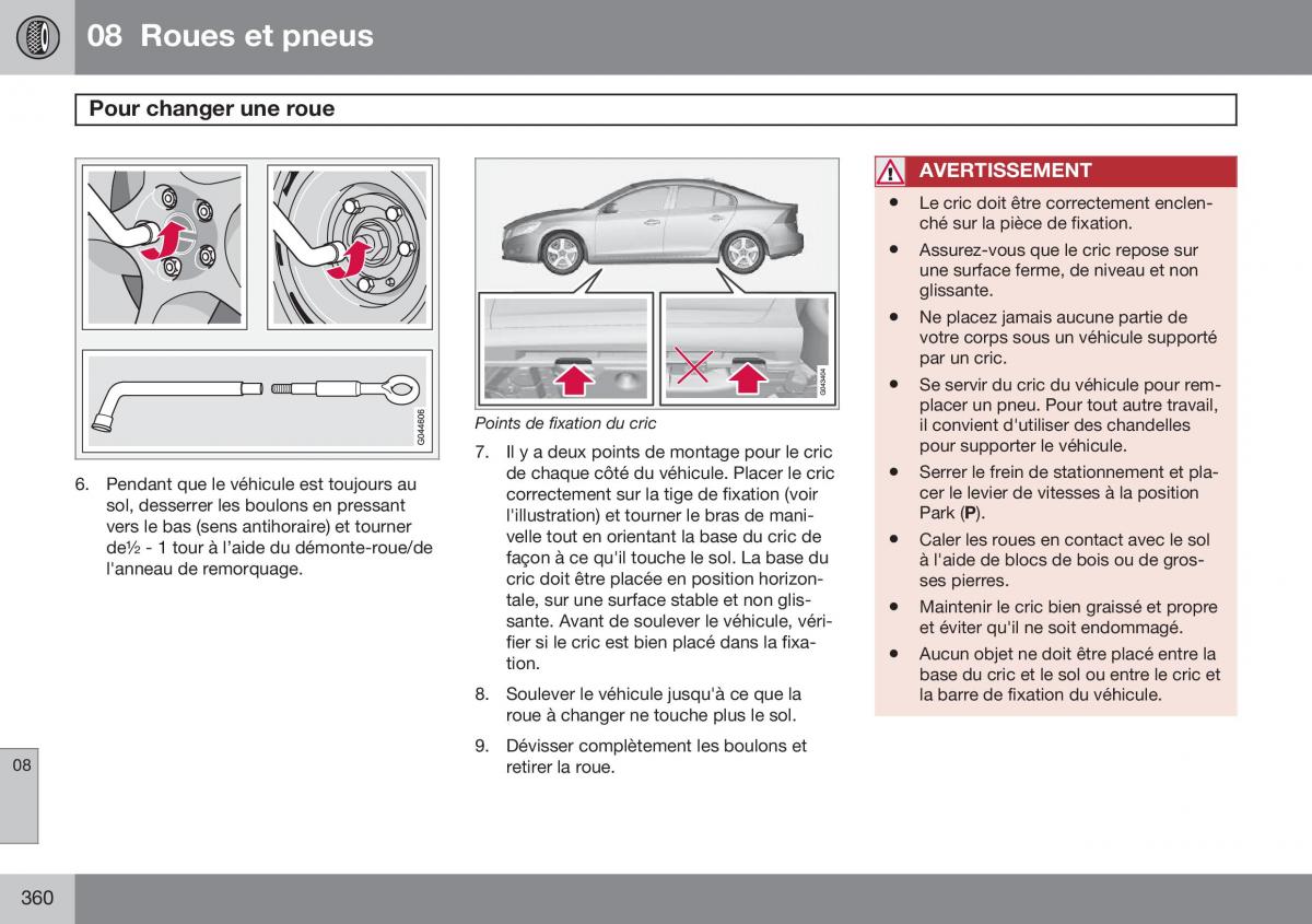 Volvo S60 II 2 manuel du proprietaire / page 362