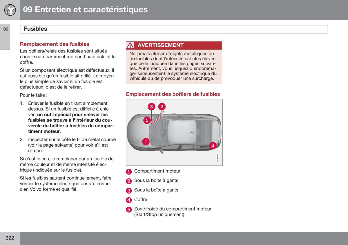 Volvo S60 II 2 manuel du proprietaire / page 394