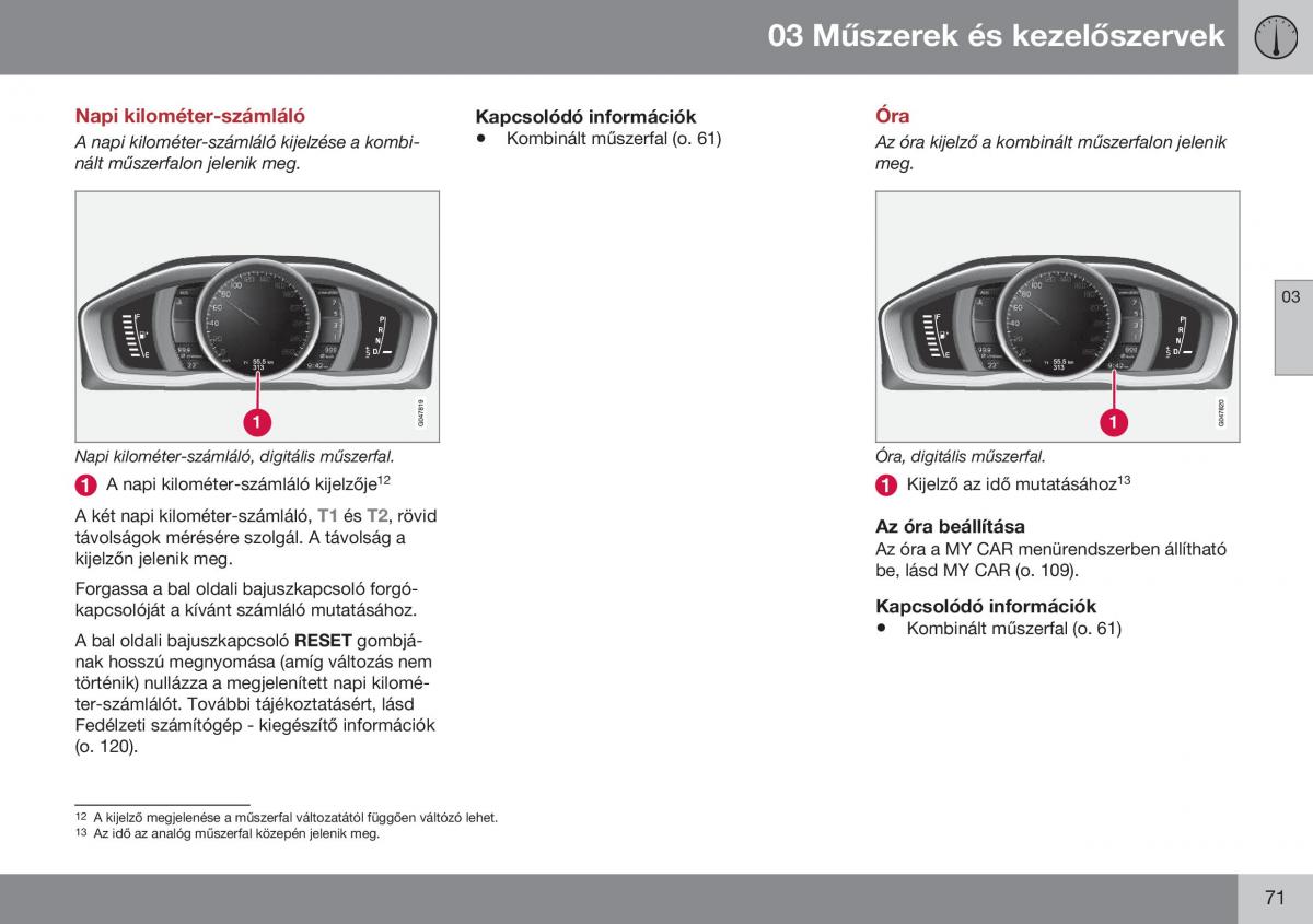 Volvo S60 II 2 Kezelesi utmutato / page 73