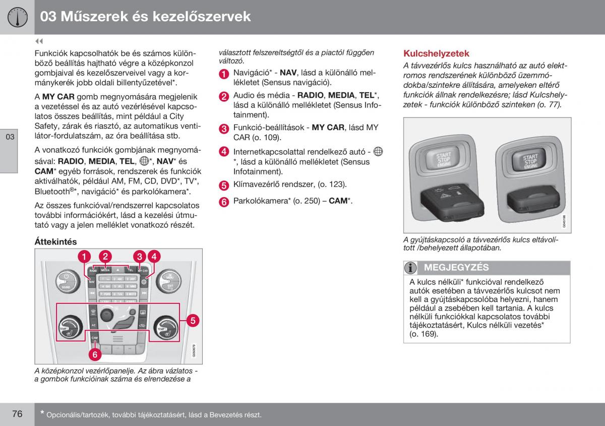 Volvo S60 II 2 Kezelesi utmutato / page 78