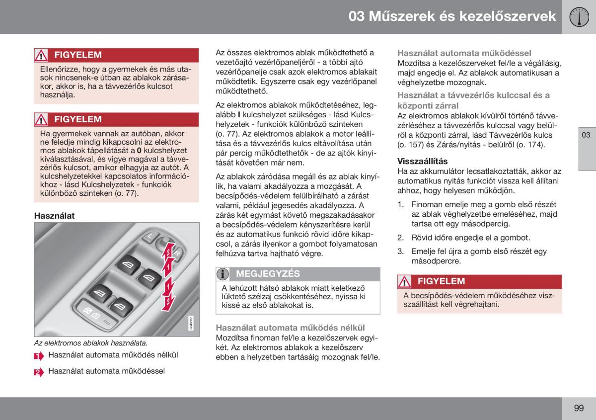 Volvo S60 II 2 Kezelesi utmutato / page 101