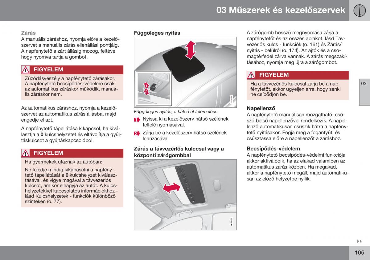 Volvo S60 II 2 Kezelesi utmutato / page 107