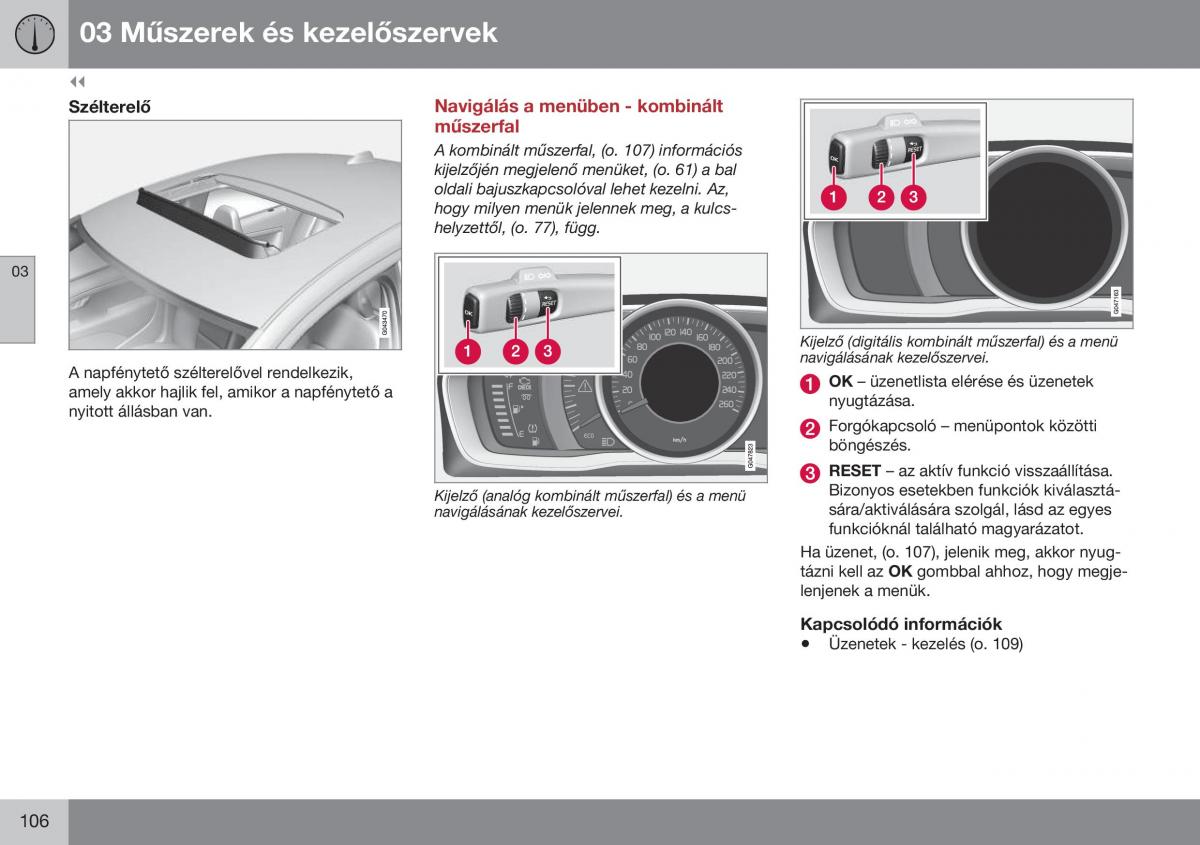 Volvo S60 II 2 Kezelesi utmutato / page 108