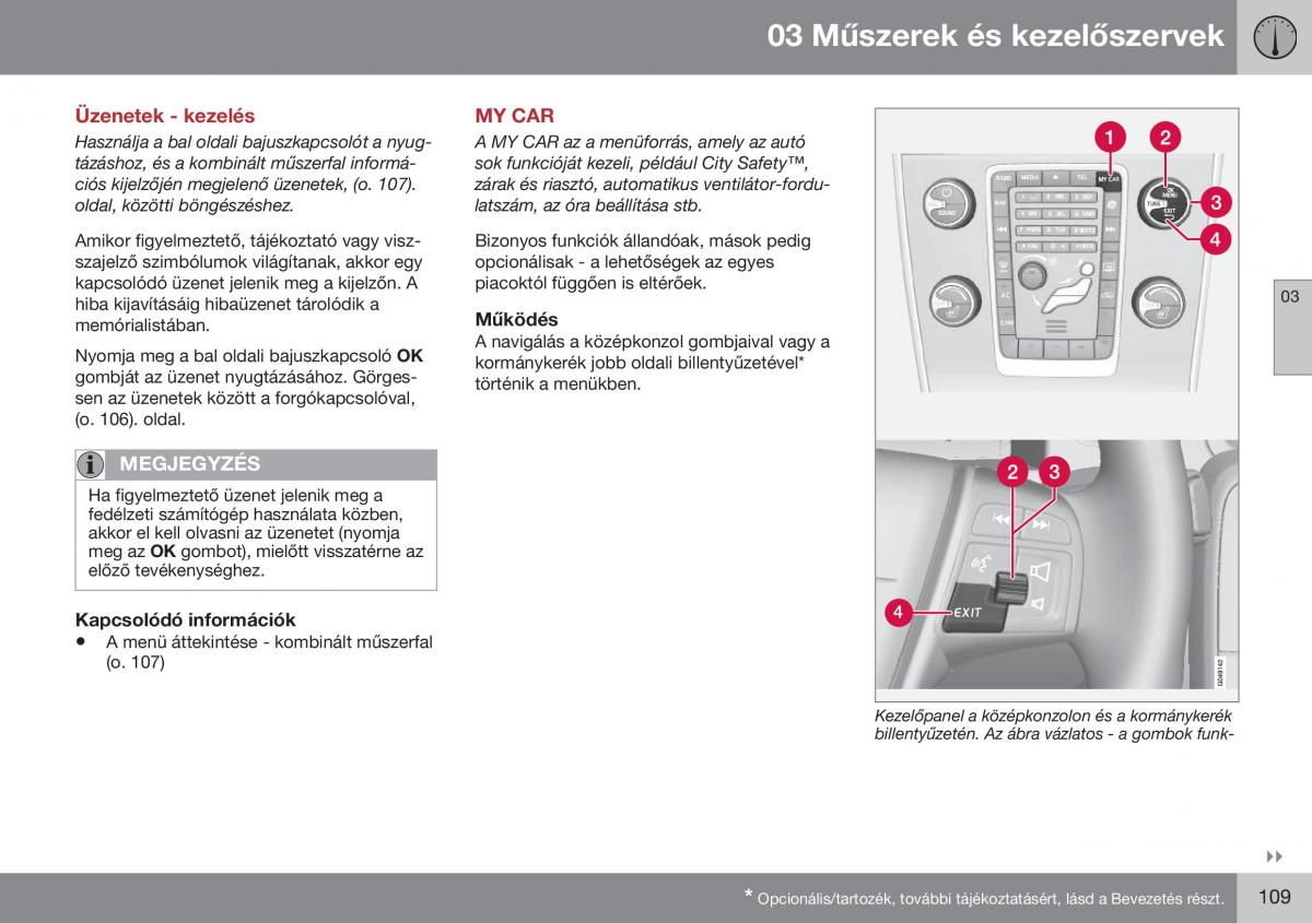 Volvo S60 II 2 Kezelesi utmutato / page 111