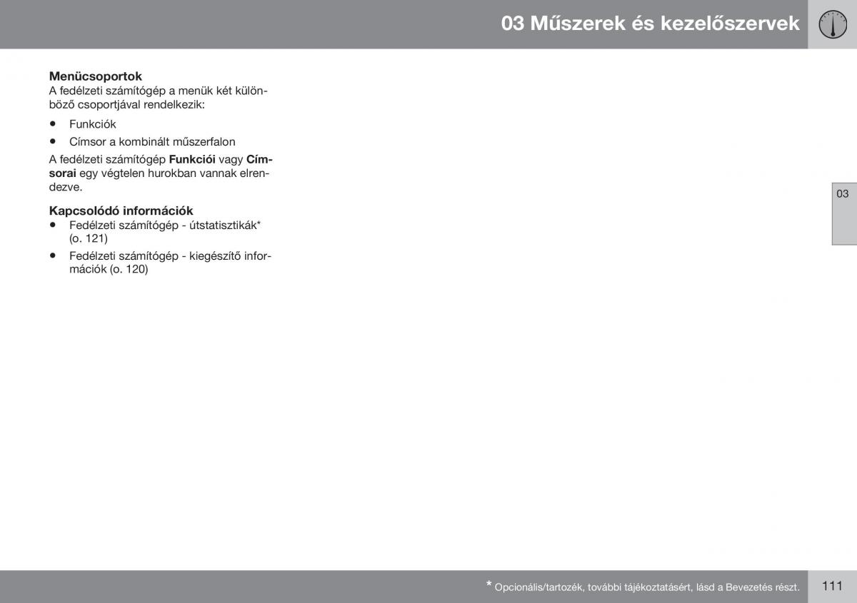 Volvo S60 II 2 Kezelesi utmutato / page 113