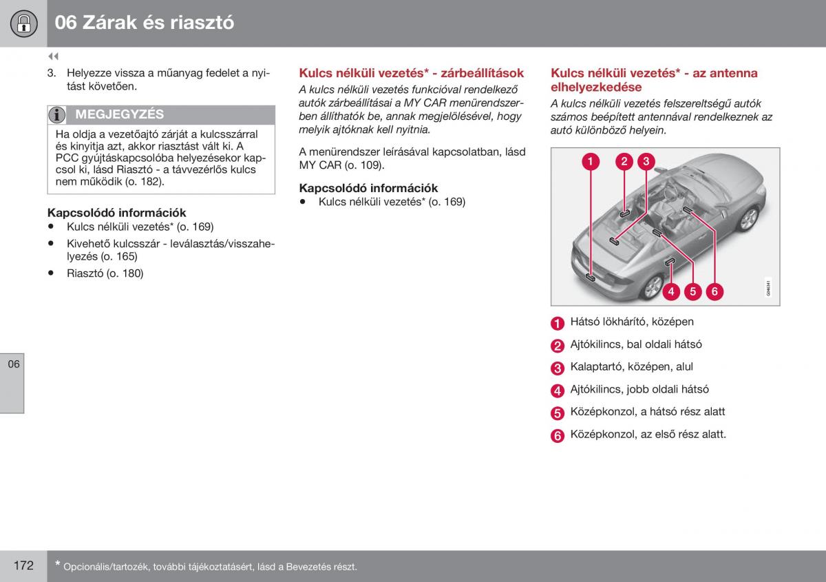 Volvo S60 II 2 Kezelesi utmutato / page 174