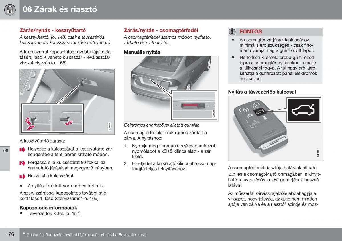 Volvo S60 II 2 Kezelesi utmutato / page 178