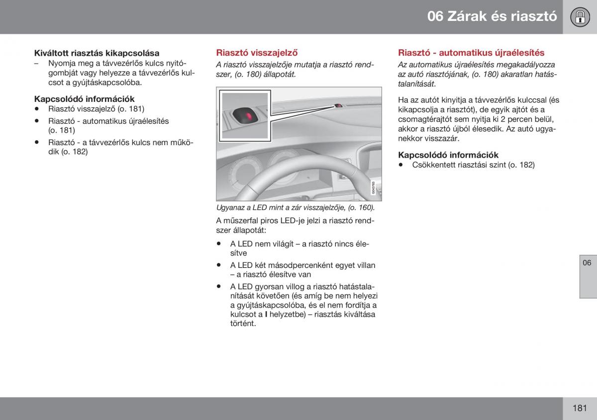 Volvo S60 II 2 Kezelesi utmutato / page 183