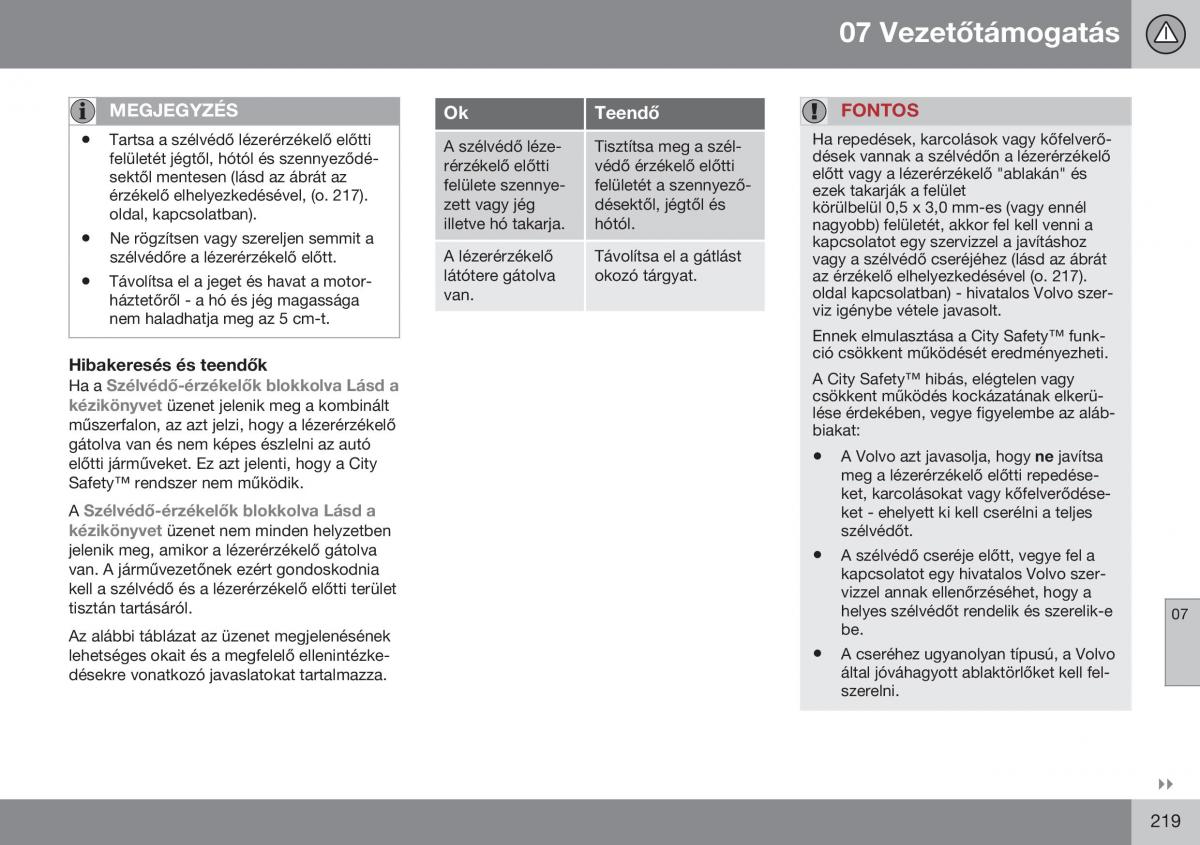 Volvo S60 II 2 Kezelesi utmutato / page 221