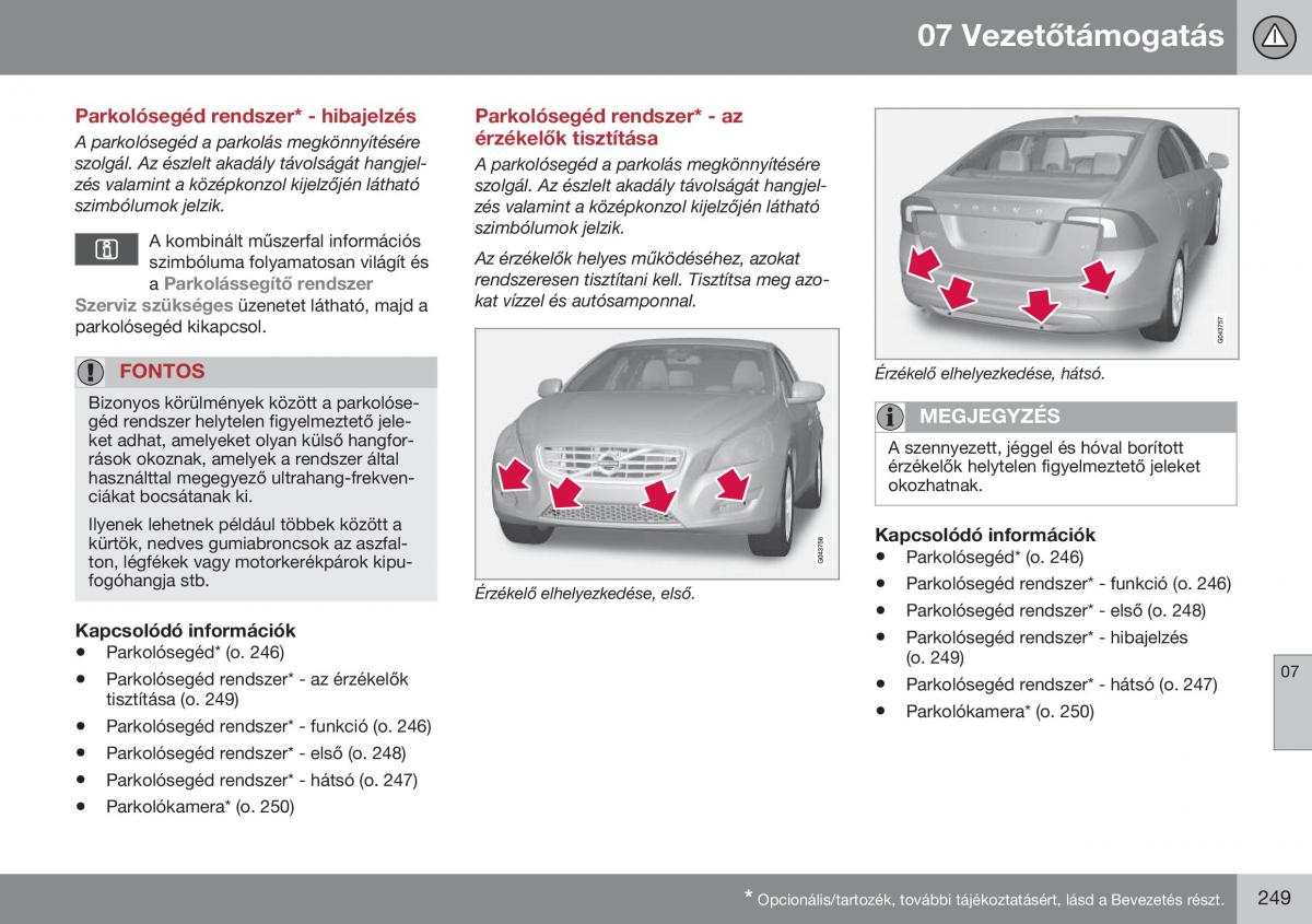 Volvo S60 II 2 Kezelesi utmutato / page 251