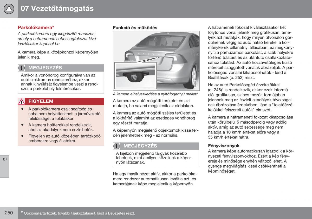 Volvo S60 II 2 Kezelesi utmutato / page 252