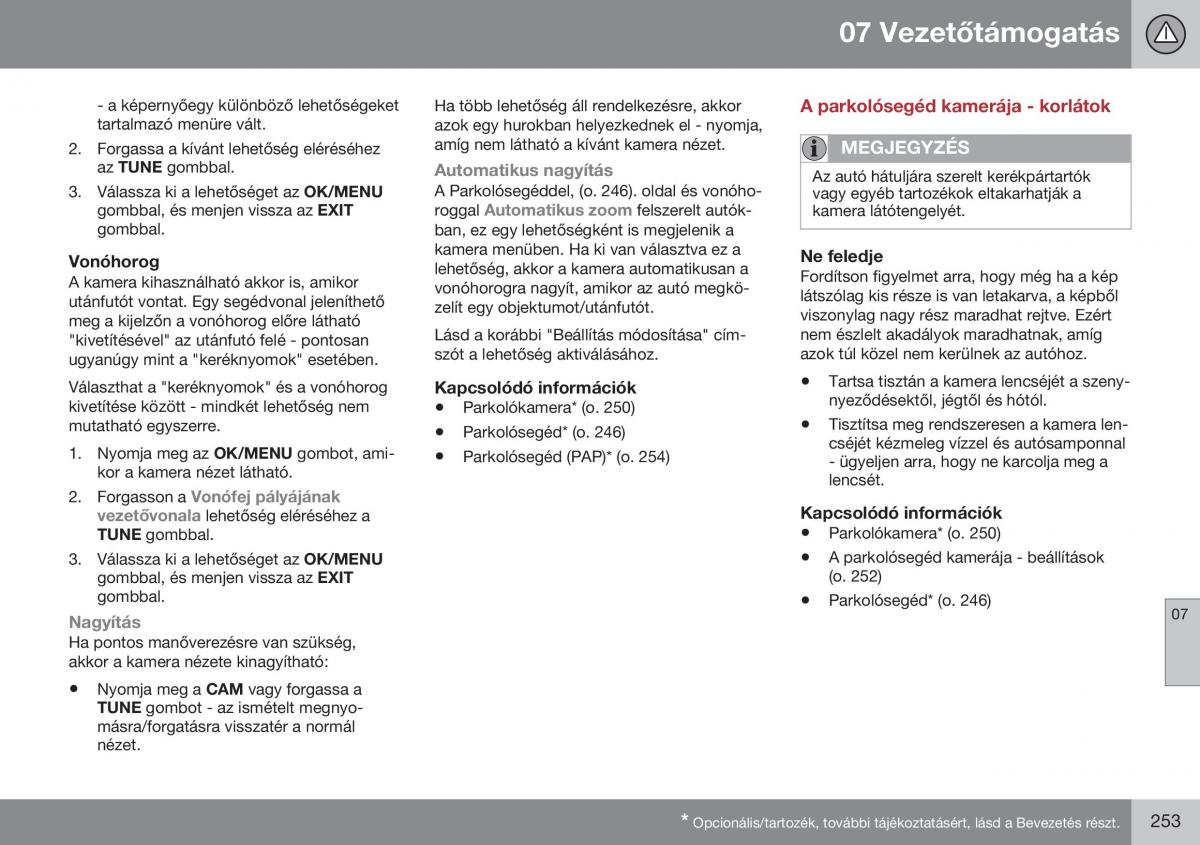 Volvo S60 II 2 Kezelesi utmutato / page 255