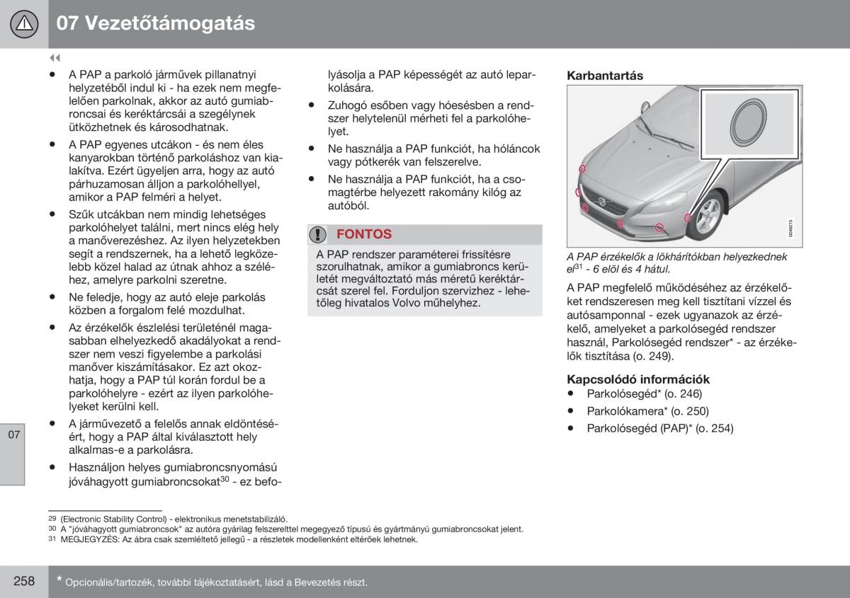 Volvo S60 II 2 Kezelesi utmutato / page 260