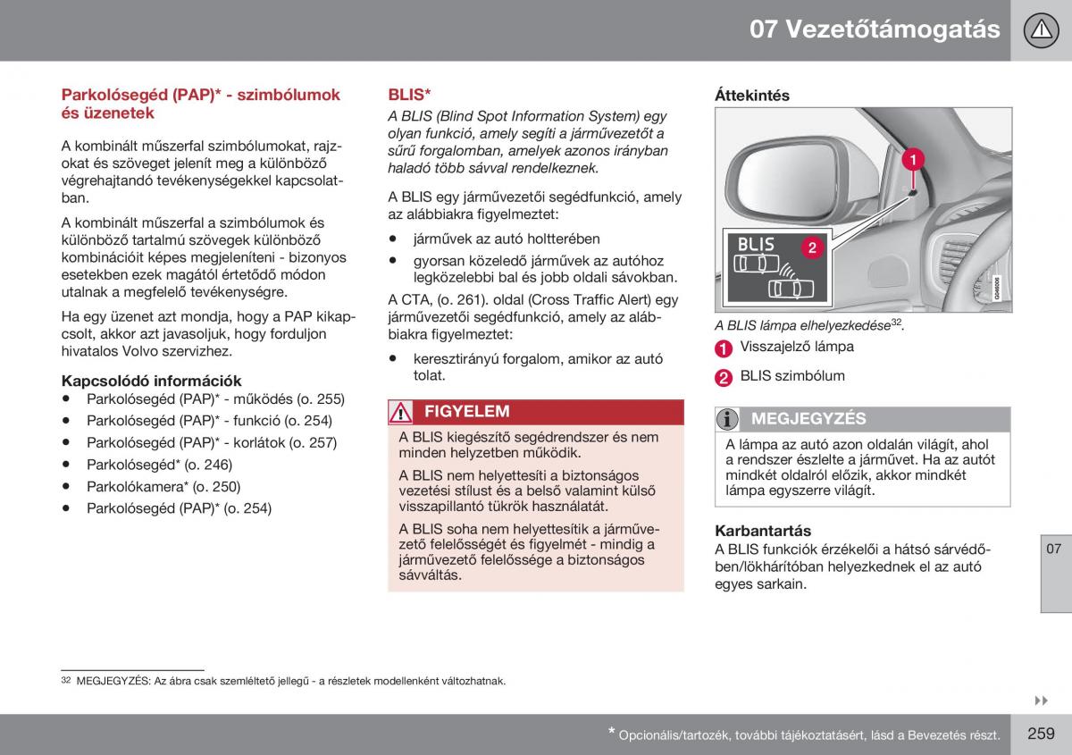 Volvo S60 II 2 Kezelesi utmutato / page 261