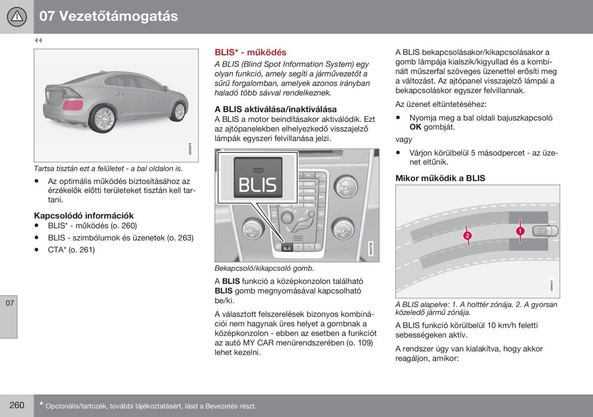 Volvo S60 II 2 Kezelesi utmutato / page 262