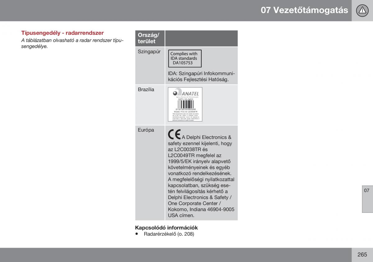 Volvo S60 II 2 Kezelesi utmutato / page 267