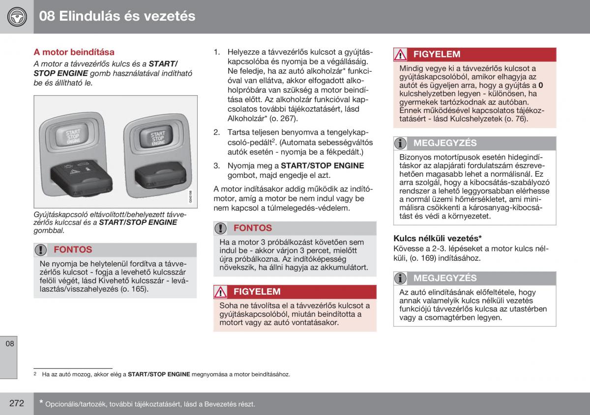 Volvo S60 II 2 Kezelesi utmutato / page 274