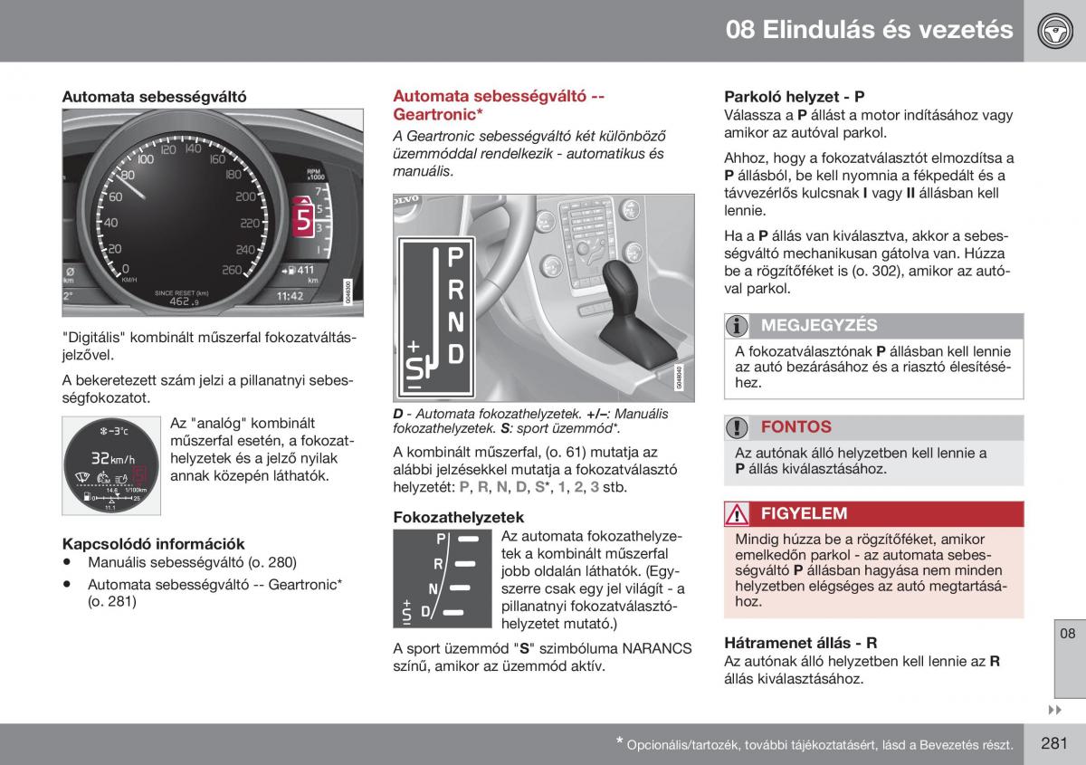 Volvo S60 II 2 Kezelesi utmutato / page 283