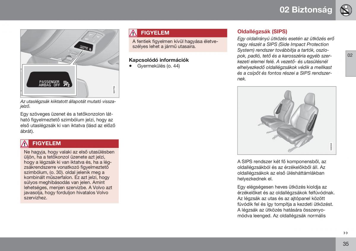 Volvo S60 II 2 Kezelesi utmutato / page 37