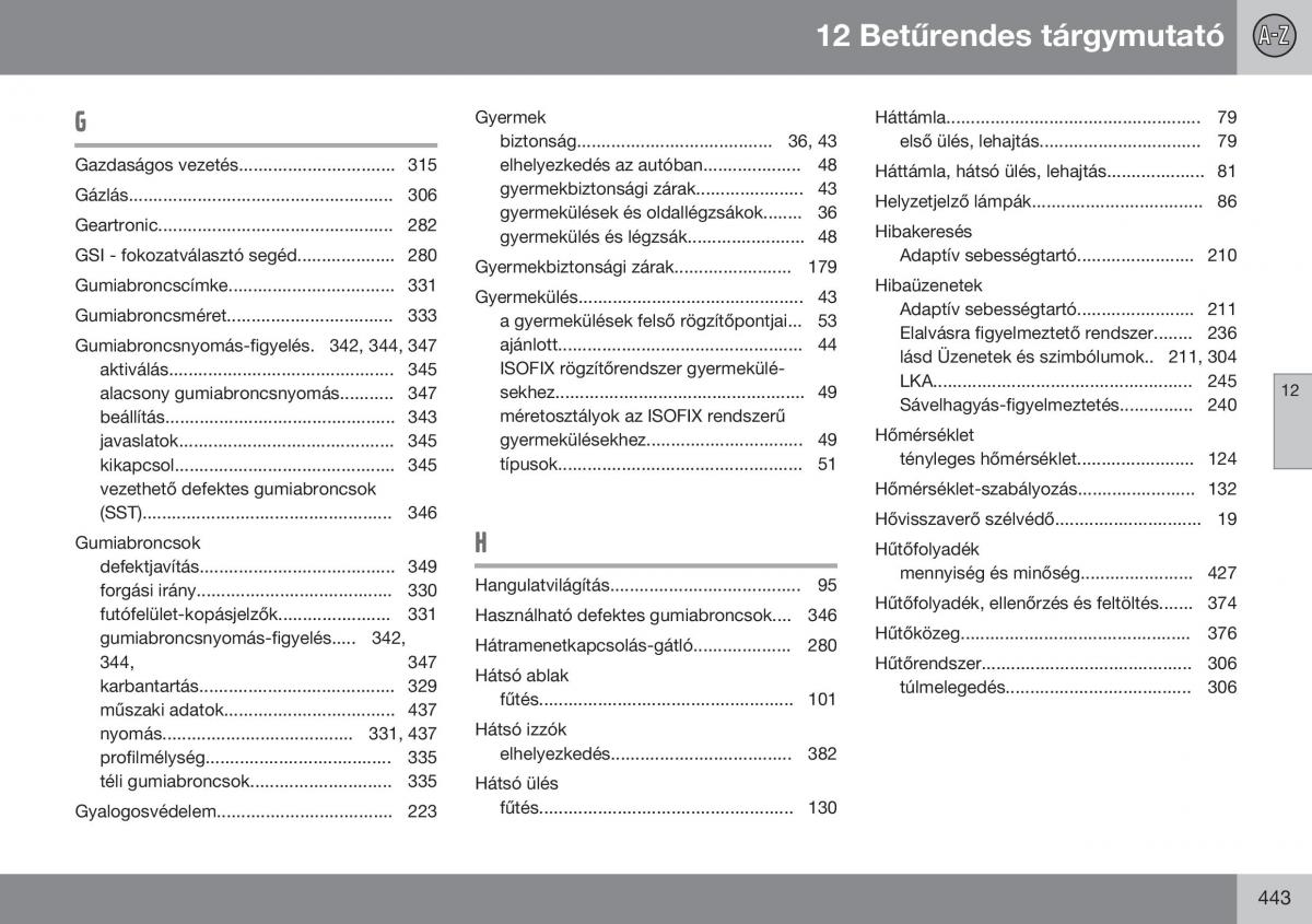 Volvo S60 II 2 Kezelesi utmutato / page 445