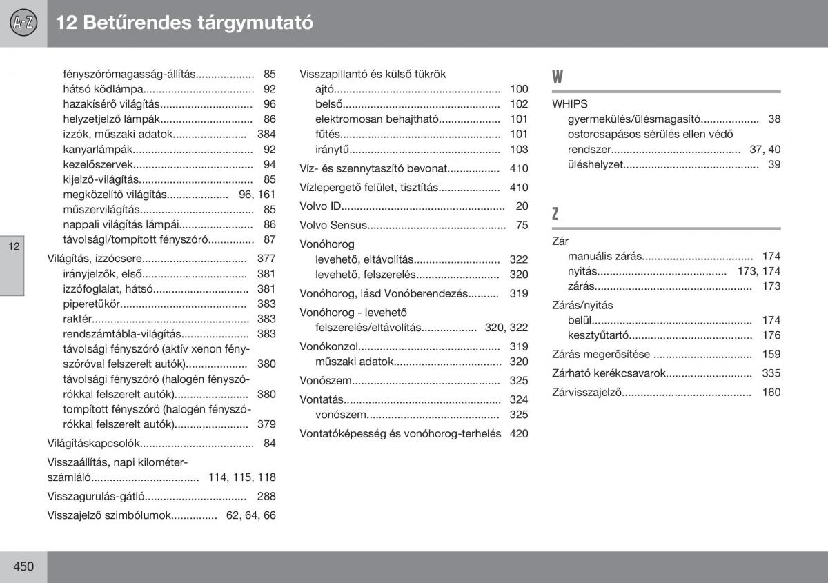 Volvo S60 II 2 Kezelesi utmutato / page 452