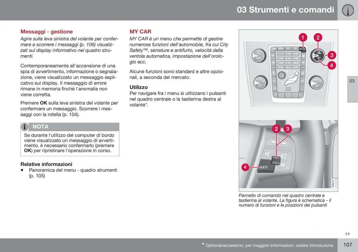 Volvo S60 II 2 manuale del proprietario / page 109