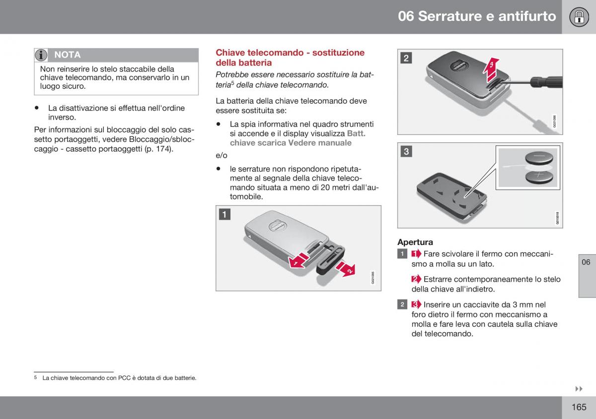 Volvo S60 II 2 manuale del proprietario / page 167